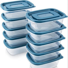 10pcs Rectangular Plastic Food Storage Box Set with Lid