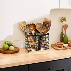 Large Capacity Chopstick Holder with Drain Rack and Drip Tray