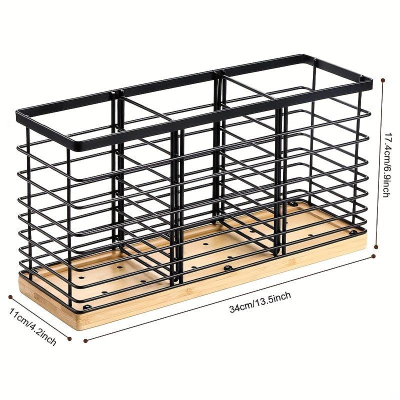 Large Capacity Chopstick Holder with Drain Rack and Drip Tray