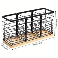 Large Capacity Chopstick Holder with Drain Rack and Drip Tray