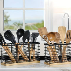 Large Capacity Chopstick Holder with Drain Rack and Drip Tray