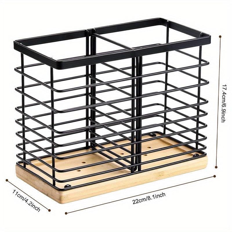 Large Capacity Chopstick Holder with Drain Rack and Drip Tray