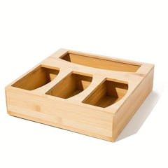 Bamboo Drawer Organizer Storage Box