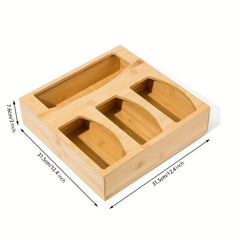 Bamboo Drawer Organizer Storage Box