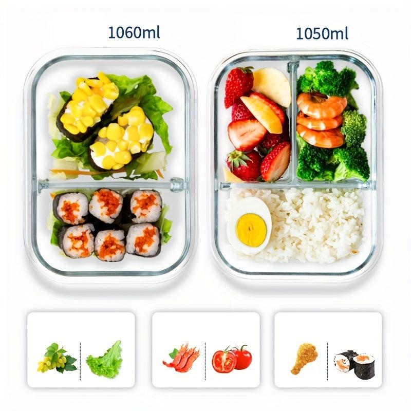 Glass Lunch Box with Microwave Oven Heating - Special Bowl Lunch Meal Box Set