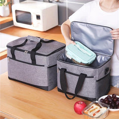 Insulated Lunch Bag Reusable Leakproof Cooler Bag w/ Adjustable Strap