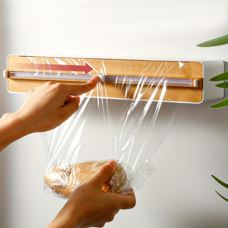1pc Tear Kitchen Food Preservative Film Cutter Magnetic Refrigerator Safe