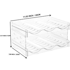 Plastic Stackable Bottle Storage Holder Rack for Kitchen Fridge Pantry
