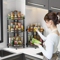 2-Tier Spice Rack Organizer Seasoning Condiment Storage for Countertop