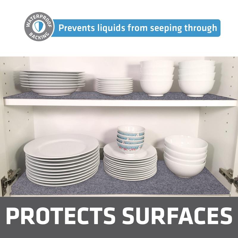 Waterproof Felt Shelf Liner Under Sink Mat Slip Non Adhesive Water Absorbent Mat