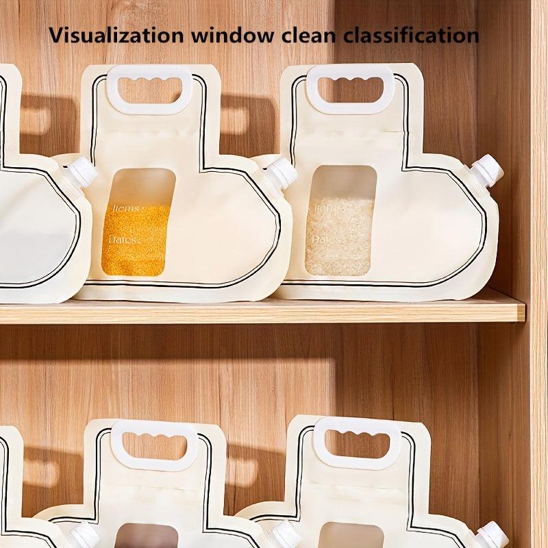 1pc Sealed Storage Bags With Nozzle For Grains Storage Household