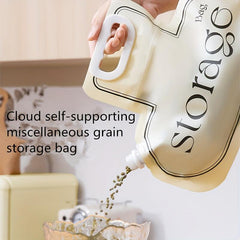 1pc Sealed Storage Bags With Nozzle For Grains Storage Household