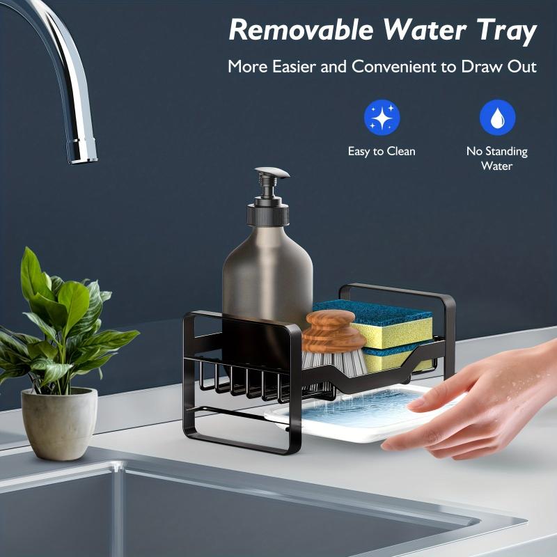 Sink Caddy Sponge Holder Kitchen Sink Organizer Countertop Sink Caddy