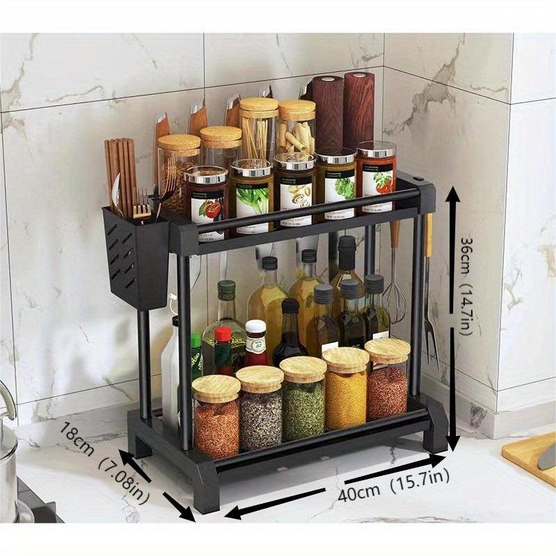 1pc Kitchen Countertop Spice and Seasoning Rack Organizer