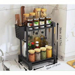 1pc Kitchen Countertop Spice and Seasoning Rack Organizer