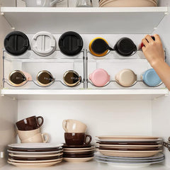 Stackable Water Bottle Organizer Holder for Kitchen Cabinet Freezer