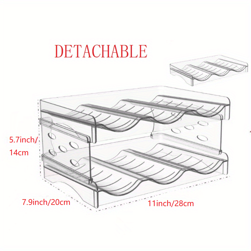 Stackable Water Bottle Organizer Holder for Kitchen Cabinet Freezer