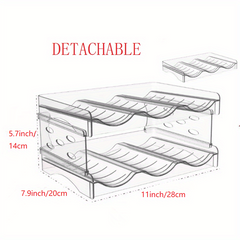 Stackable Water Bottle Organizer Holder for Kitchen Cabinet Freezer