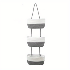 Bohemian Style 3 Layer Rope Hanging Basket For Kitchen Living Room Bedroom