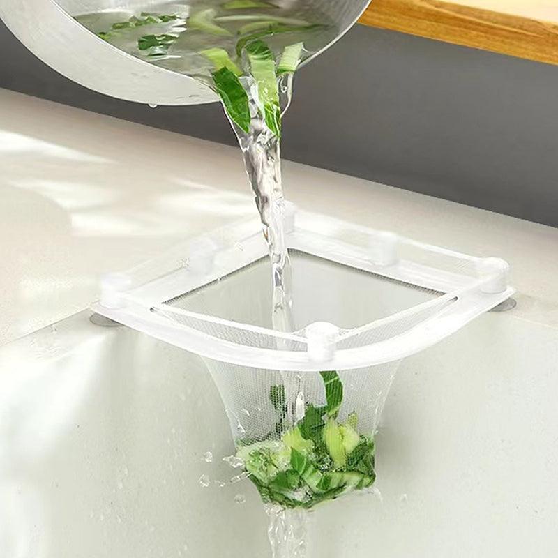 30 Mesh Bags Sink Filter Hanging Drain Rack Basket Strainer Kitchen Trash Storag