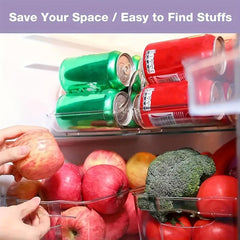 2pcs Fridge Organizer Bins Can Sorting Artifact