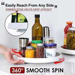Rotatable Turntable Kitchen Storage Tray for Condiment Salt Sauce Vinegar