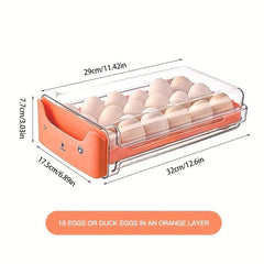 Egg Storage Box 2 Layer Stackable Tray Preservation Rack