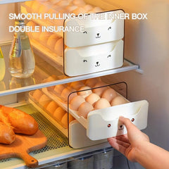 Egg Storage Box 2 Layer Stackable Tray Preservation Rack