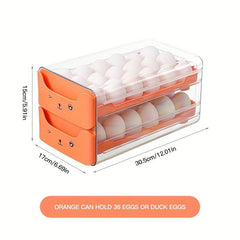 Egg Storage Box 2 Layer Stackable Tray Preservation Rack