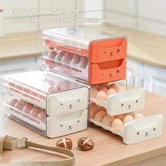 Egg Storage Box 2 Layer Stackable Tray Preservation Rack