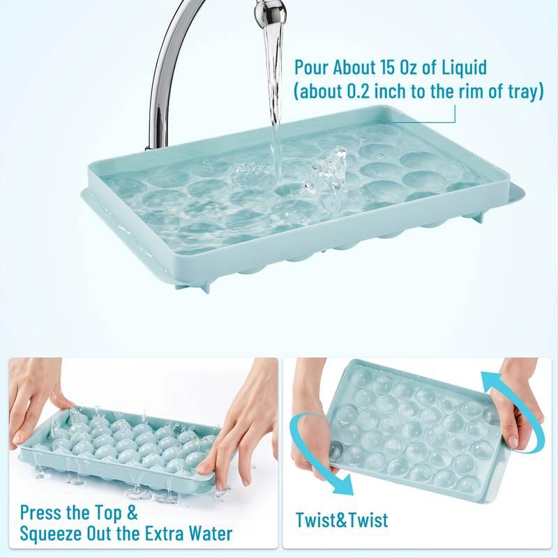 Round Ice Cube Trays with Tong & Shovel - Chilling Cocktails