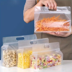 10pcs Silicone Leakproof Food Storage Bag For Kitchen Organizer
