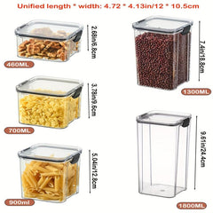 Clear Food Storage Box Container With Lid Plastic Kitchen Organization