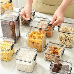 Clear Food Storage Box Container With Lid Plastic Kitchen Organization