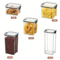 Clear Food Storage Box Container With Lid Plastic Kitchen Organization