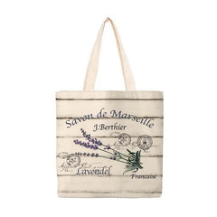 Reusable Lavender Print Tote Bag Secure Shopping Bag