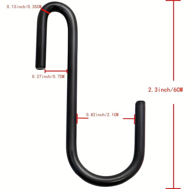 10pcs Heavy Duty S Hooks Hanging Hangers for Kitchen Bathroom Office