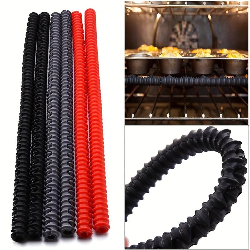 2Pcs Oven Insulation Strip Heat Insulated Silicone Oven Rack Guard