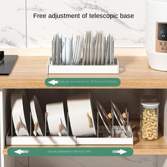 Adjustable Retractable Pot Rack Under Sink Kitchen Storage Rack