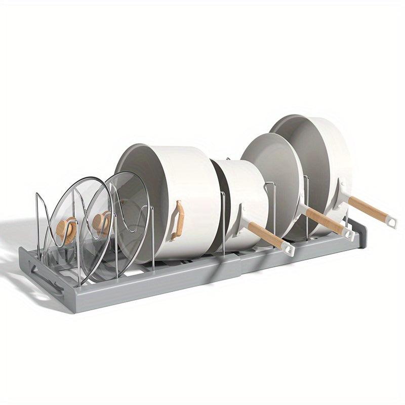 Adjustable Retractable Pot Rack Under Sink Kitchen Storage Rack