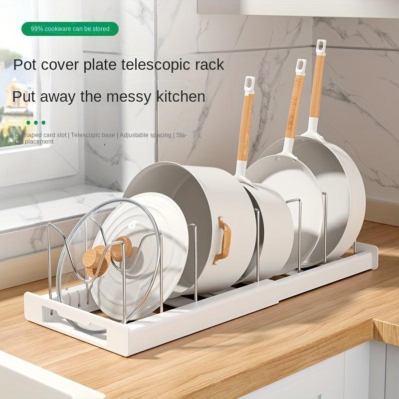Adjustable Retractable Pot Rack Under Sink Kitchen Storage Rack