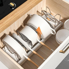 Adjustable Retractable Pot Rack Under Sink Kitchen Storage Rack