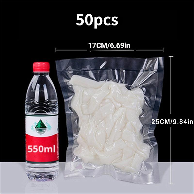 50pcs Vacuum Bags for Food Preservation BPA Embossed Vacuum Packaging Bags
