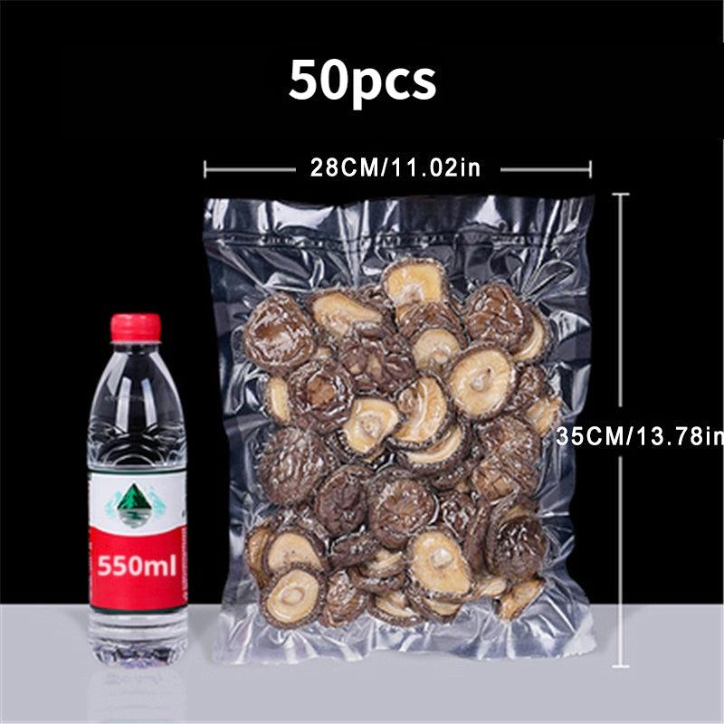50pcs Vacuum Bags for Food Preservation BPA Embossed Vacuum Packaging Bags
