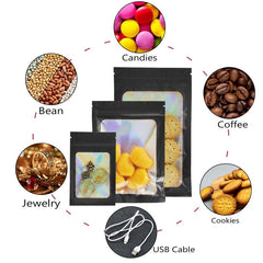 100pcs Resealable Halloween Candy Bags Ziplock Closure