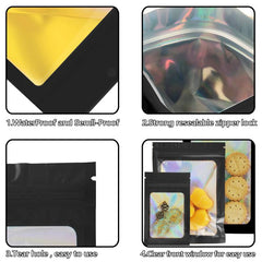 100pcs Resealable Halloween Candy Bags Ziplock Closure