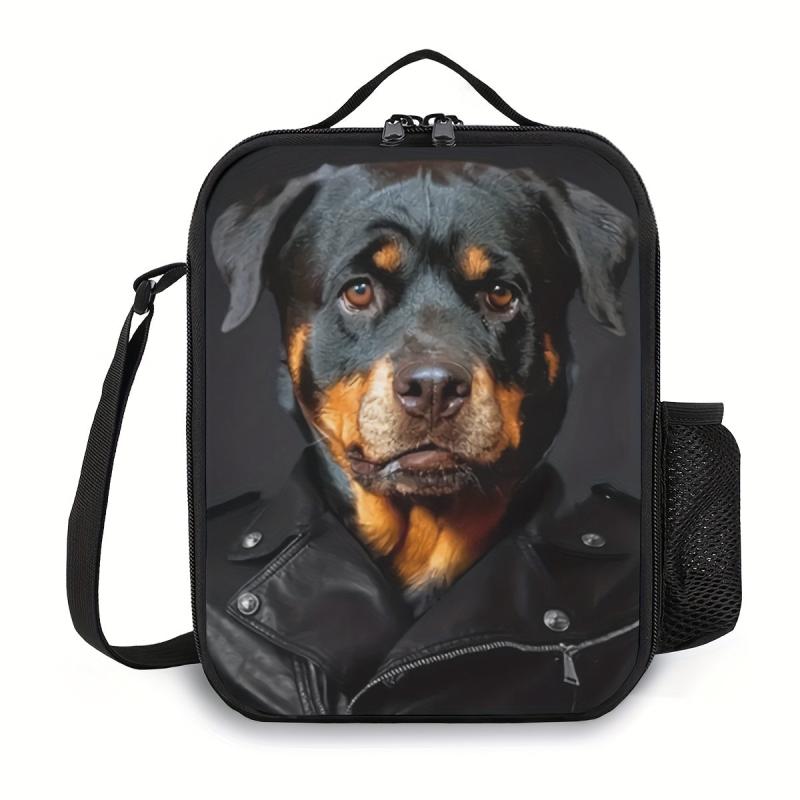 Pug Dog Bento Bag Ice Pack Waterproof Lunch Box Hand Wash Insulated Picnic Bag