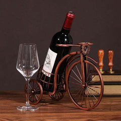 Vintage European Style Carriage Wine Rack & Glass Storage Organizer