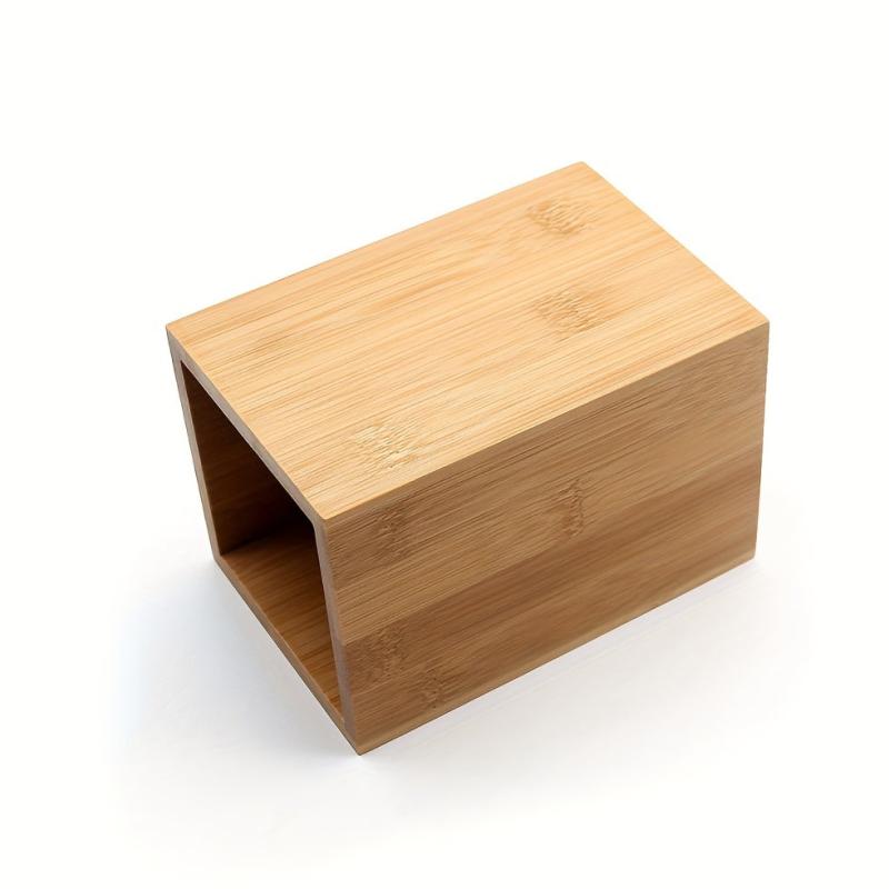 Wooden Utensils Storage Bucket Desk Organizer for Pencils Makeup Brush