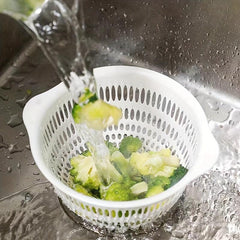 Japanese Double Drain Basket Washing Basin Household Kitchen Supplies